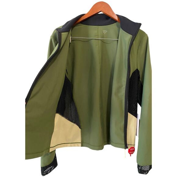NWT Johnny Was Calme Endurance Mesh Full Zip Jacket XL Green Athletic Activewear - Picture 7 of 16